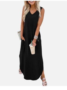 SAMPEEL Summer Dresses Maxi Dress Vacation Beach Sundresses 2025 with Pockets